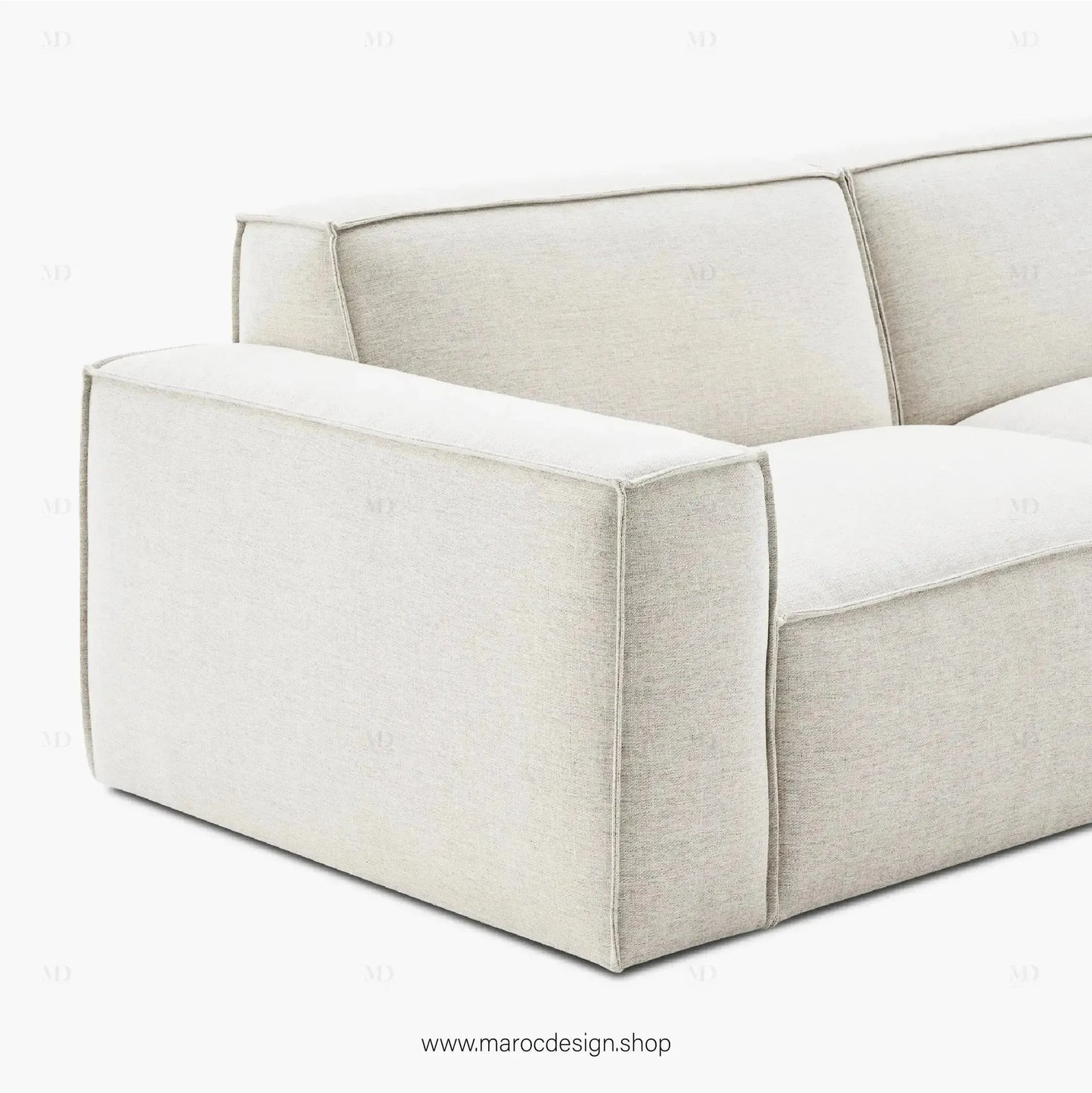 R / Canapé 3 Places BOXTER - Élégance Moderne et Confort Spacieux-canapé, fauteil, cahise-Maroc Design-Velour-Maroc Design