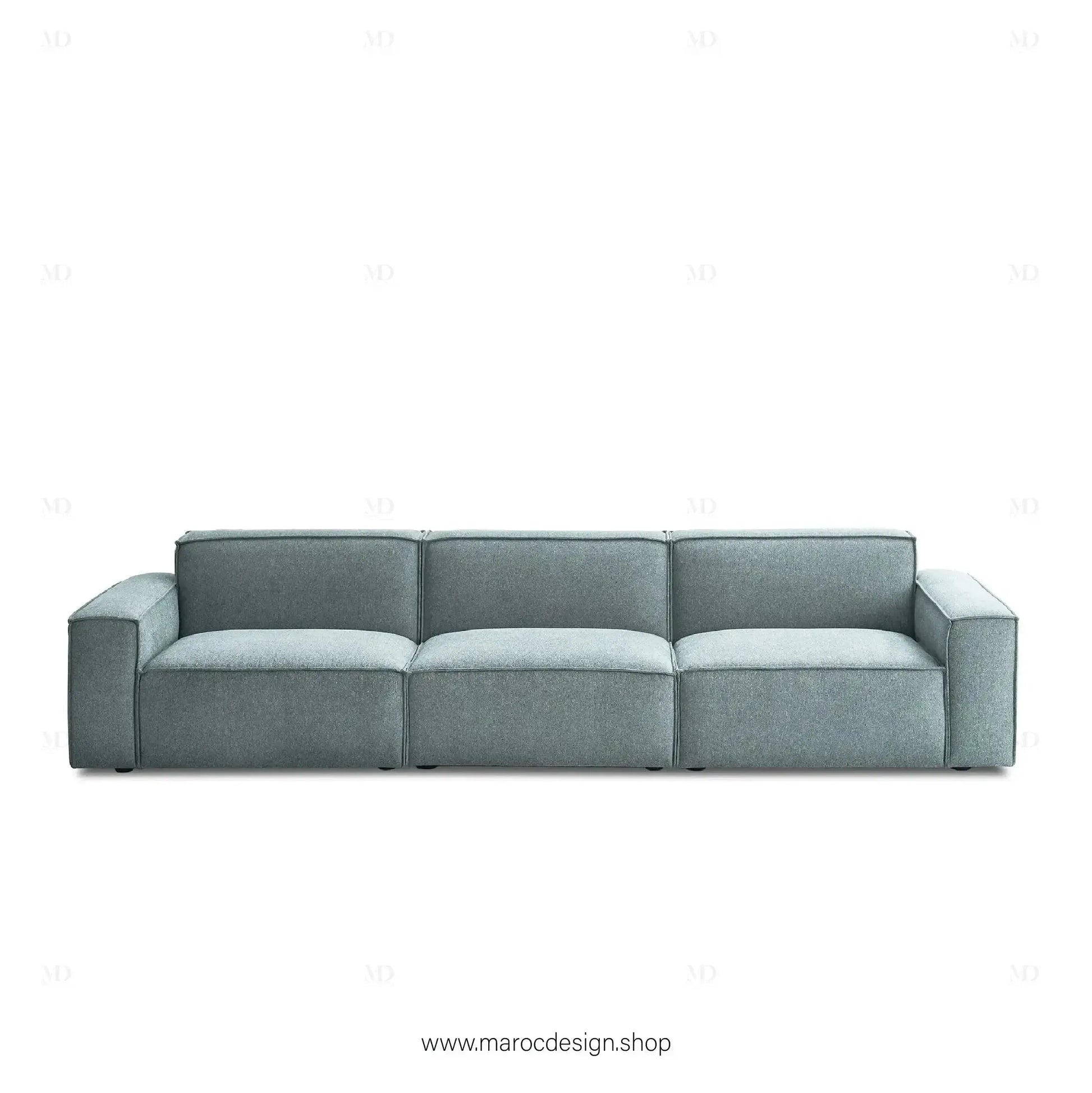 R / Canapé 3 Places BOXTER - Élégance Moderne et Confort Spacieux-canapé, fauteil, cahise-Maroc Design-Velour-Maroc Design