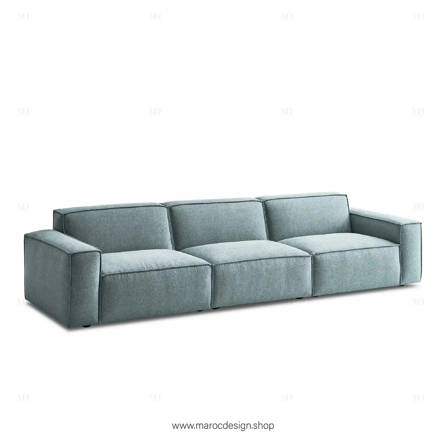 R / Canapé 3 Places BOXTER - Élégance Moderne et Confort Spacieux-canapé, fauteil, cahise-Maroc Design-Velour-Maroc Design