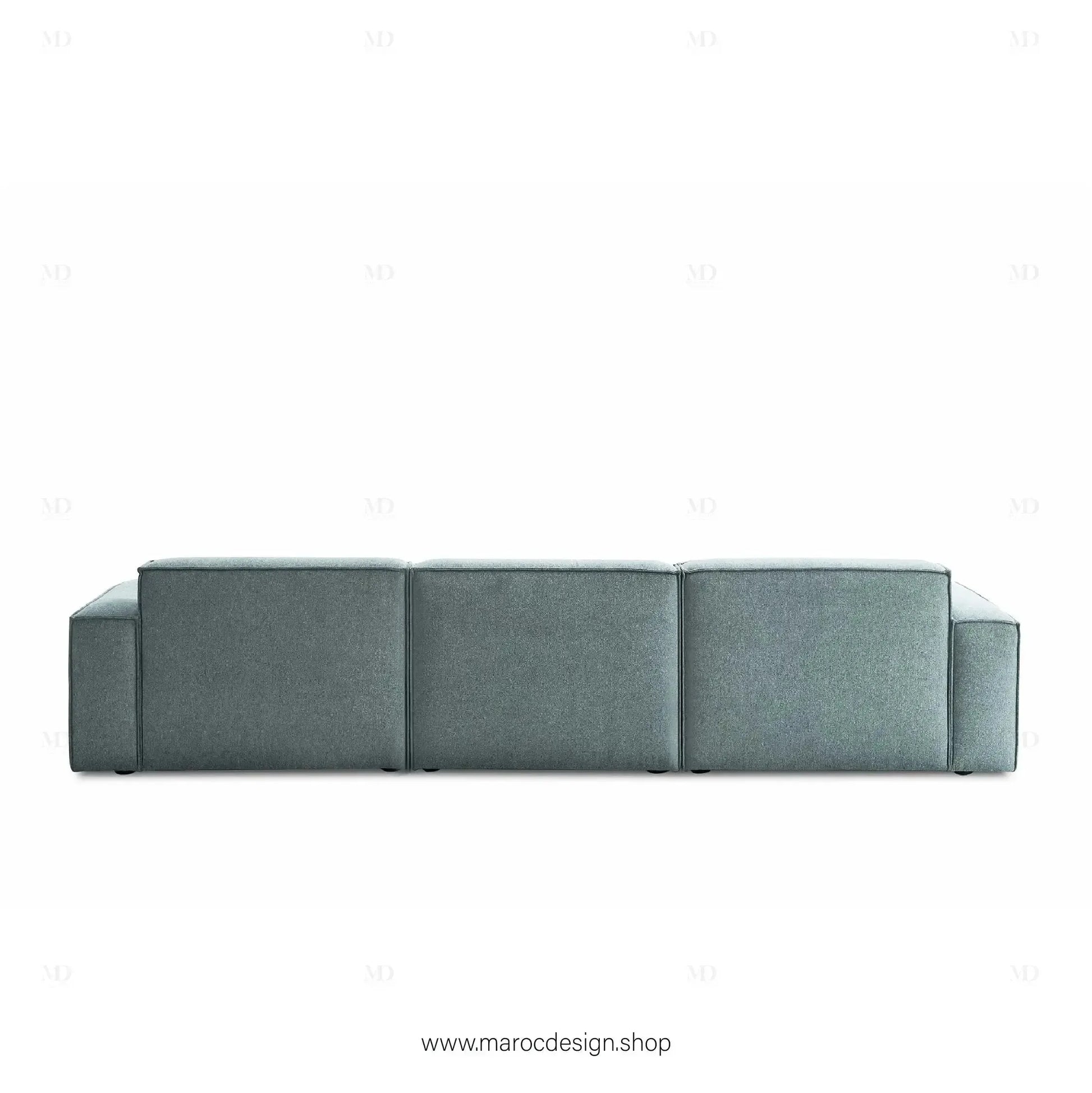 R / Canapé 3 Places BOXTER - Élégance Moderne et Confort Spacieux-canapé, fauteil, cahise-Maroc Design-Velour-Maroc Design