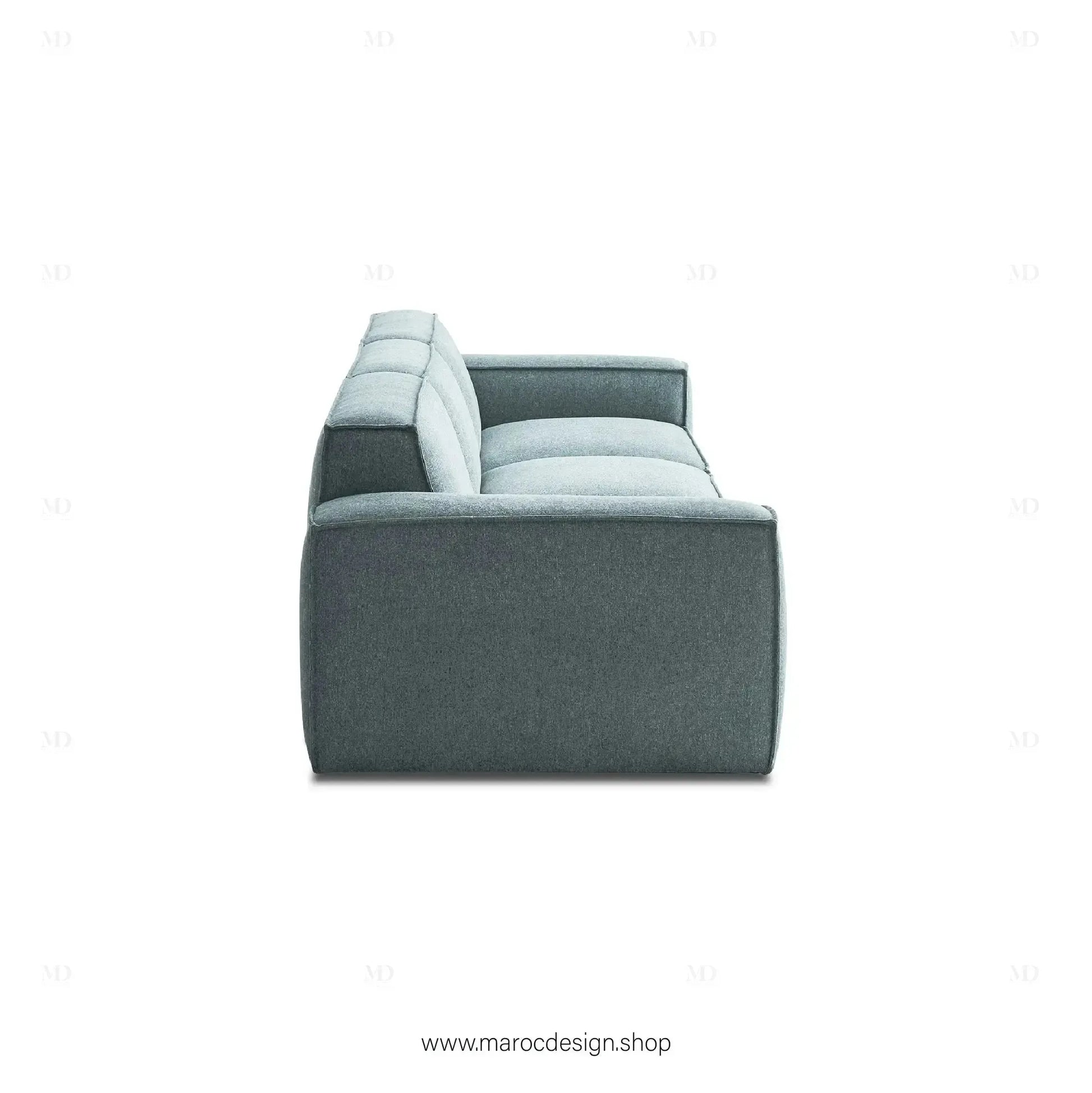 R / Canapé 3 Places BOXTER - Élégance Moderne et Confort Spacieux-canapé, fauteil, cahise-Maroc Design-Velour-Maroc Design