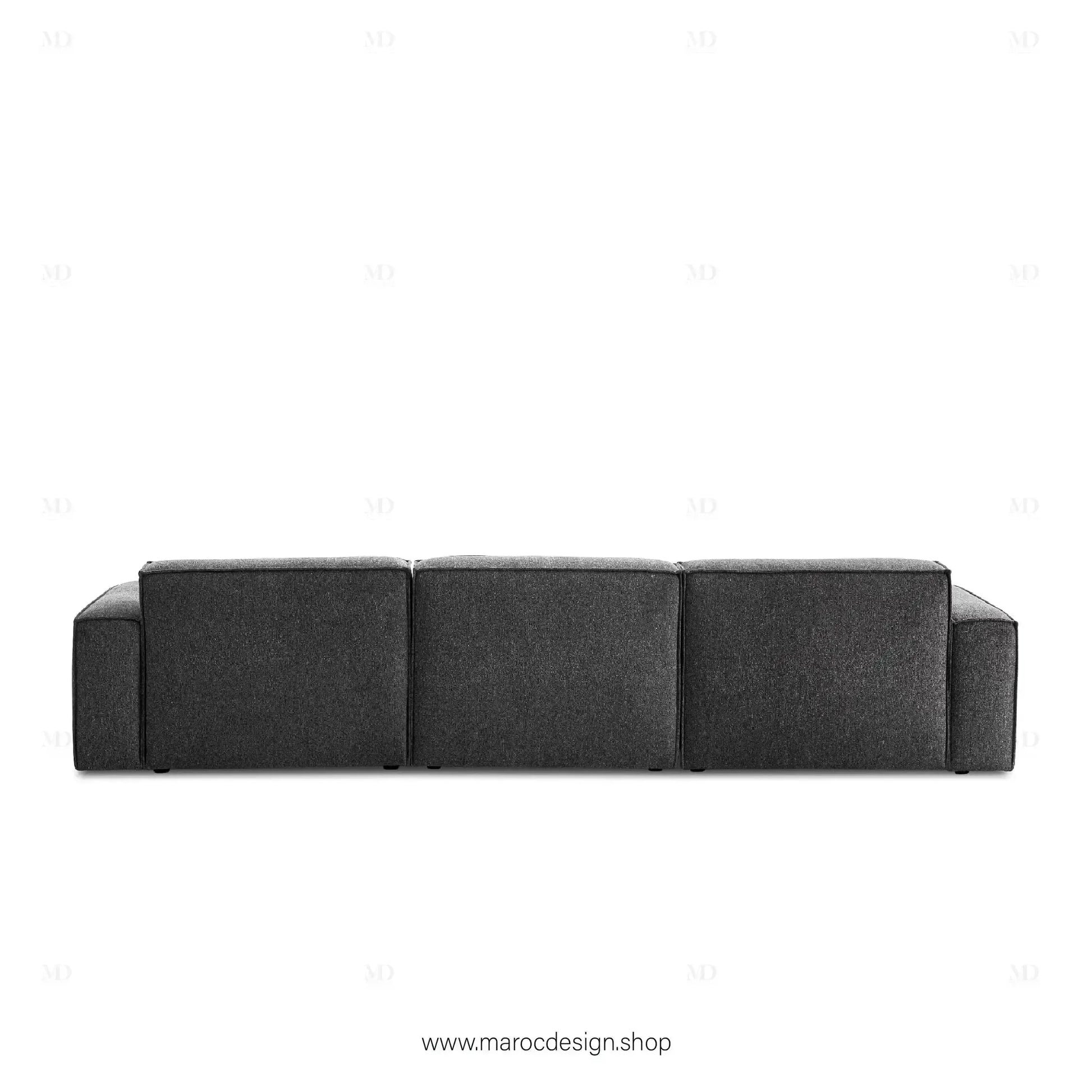 R / Canapé 3 Places BOXTER - Élégance Moderne et Confort Spacieux-canapé, fauteil, cahise-Maroc Design-Velour-Maroc Design