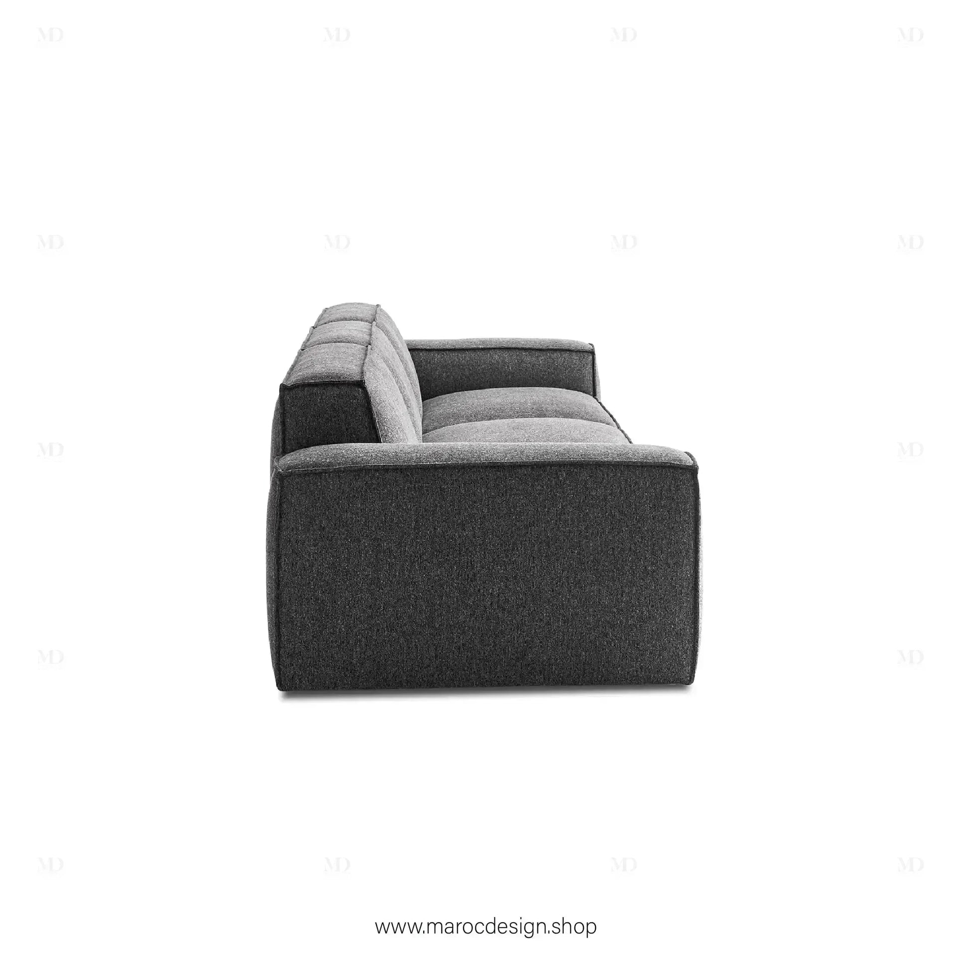 R / Canapé 3 Places BOXTER - Élégance Moderne et Confort Spacieux-canapé, fauteil, cahise-Maroc Design-Velour-Maroc Design