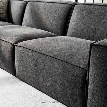R / Canapé 3 Places BOXTER - Élégance Moderne et Confort Spacieux-canapé, fauteil, cahise-Maroc Design-Velour-Maroc Design