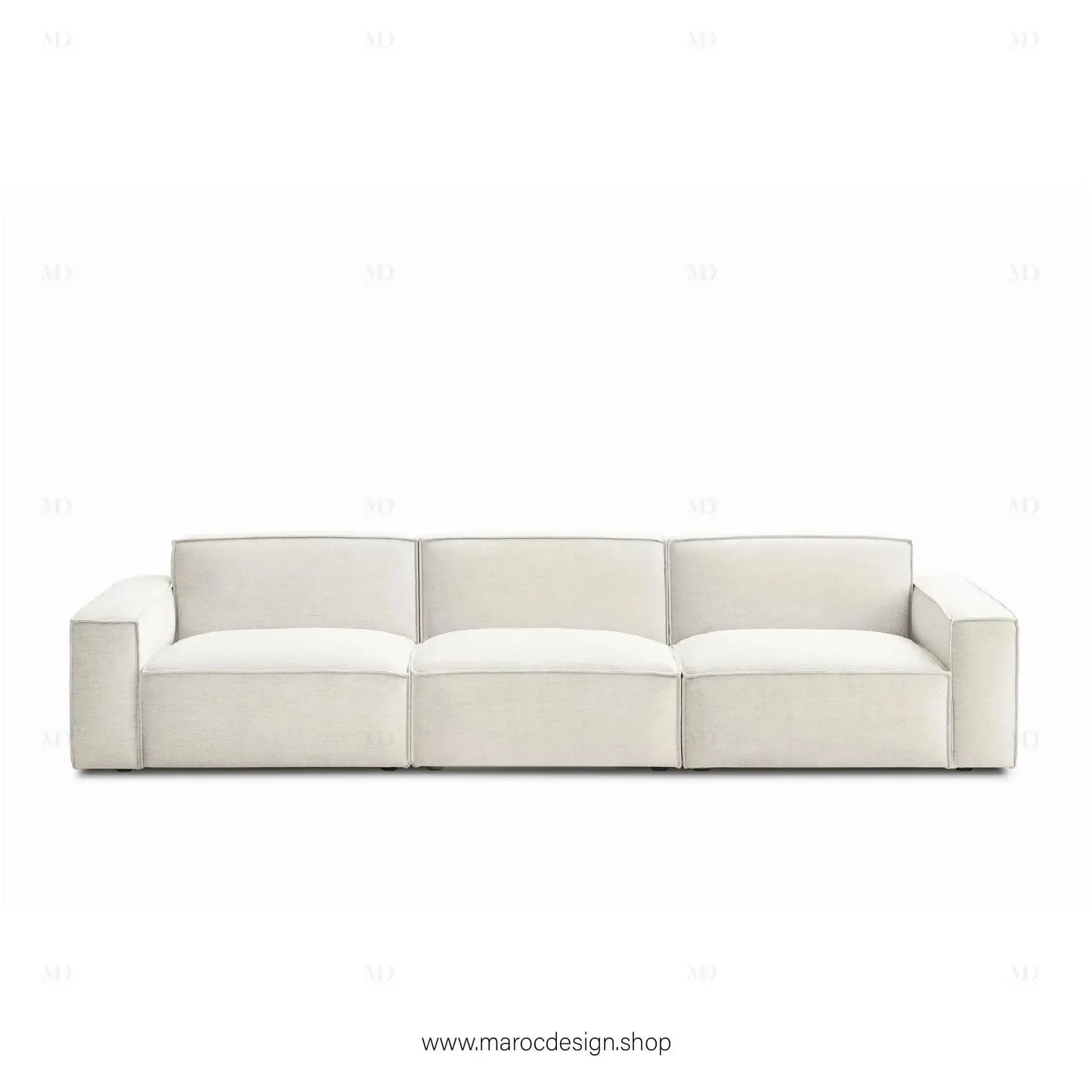 R / Canapé 3 Places BOXTER - Élégance Moderne et Confort Spacieux-canapé, fauteil, cahise-Maroc Design-Velour-Maroc Design