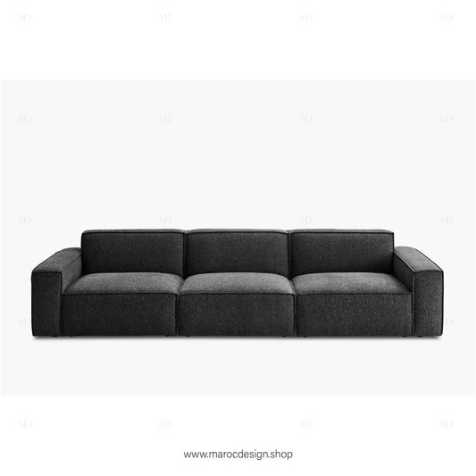 R / Canapé 3 Places BOXTER - Élégance Moderne et Confort Spacieux-canapé, fauteil, cahise-Maroc Design-Velour-Maroc Design