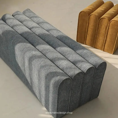 ROLAR Banc de Canapé en Tissu Simple et Confortable – Élégance et Fonctionnalité-Maroc Design-45-Velours-Gris-Maroc Design