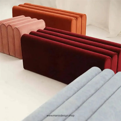 ROLAR Banc de Canapé en Tissu Simple et Confortable – Élégance et Fonctionnalité-Maroc Design-45-Velours-Gris-Maroc Design