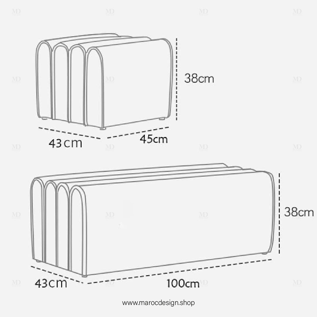 ROLAR Banc de Canapé en Tissu Simple et Confortable – Élégance et Fonctionnalité