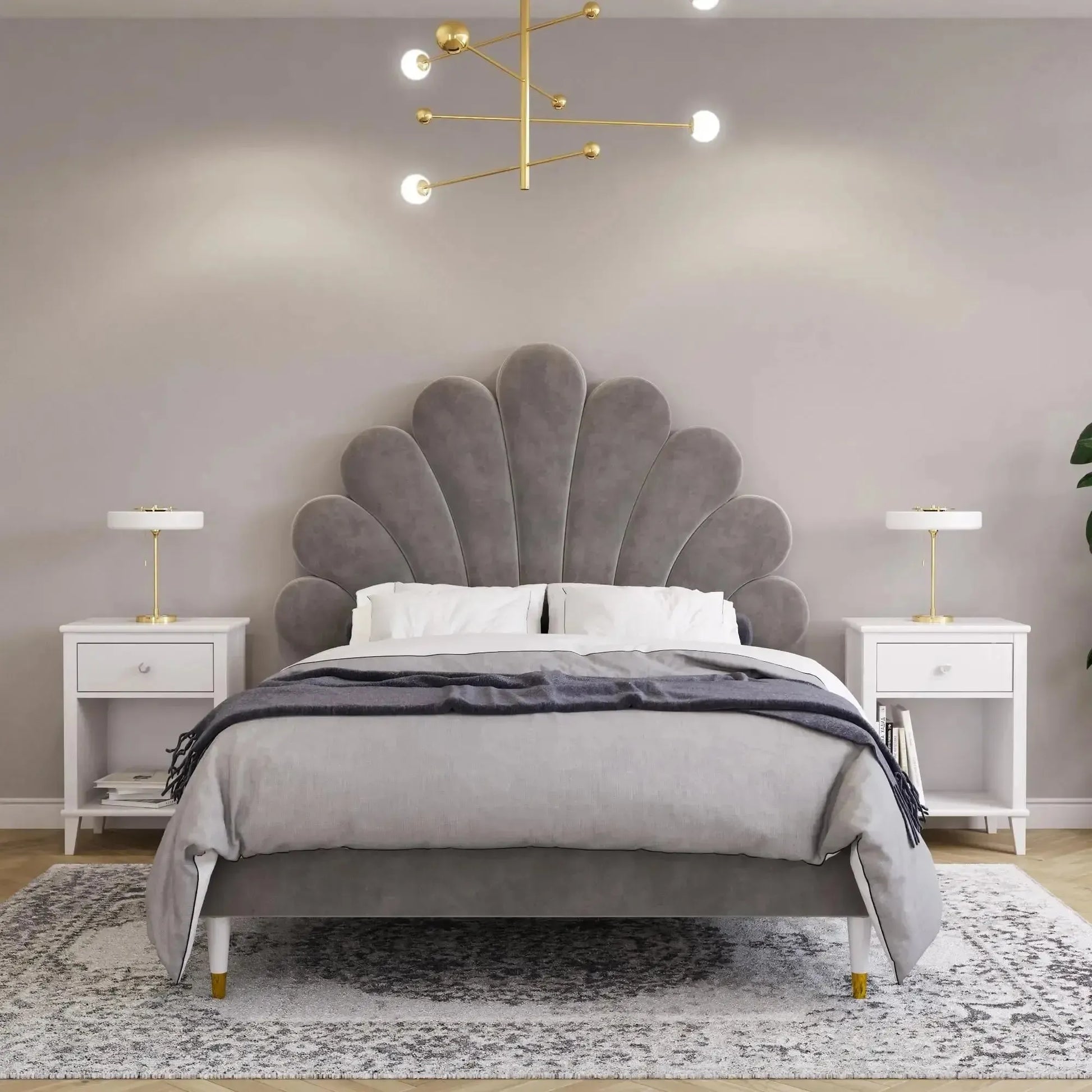SHEL : Lit Confortable et Moderne pour une Chambre à Coucher Élégante et Fonctionnelle-Maroc Design-Blanc-Maroc Design