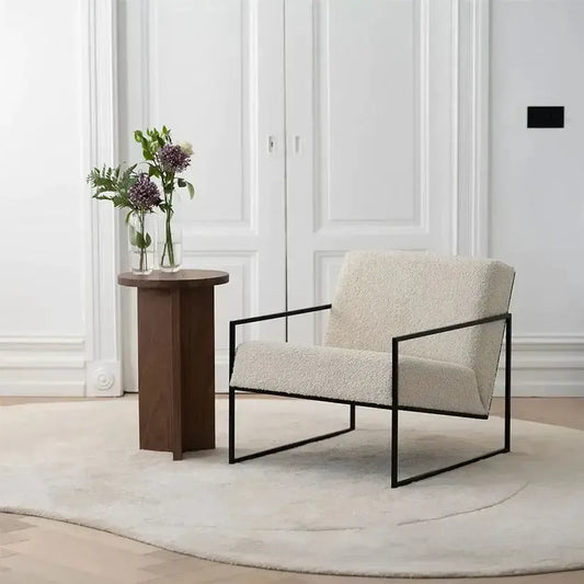 SLIM LINE - Fauteuil et Chaise / minimalisme / scandinave / intemporel / Maroc Design-Maroc Design-Blanc-Maroc Design