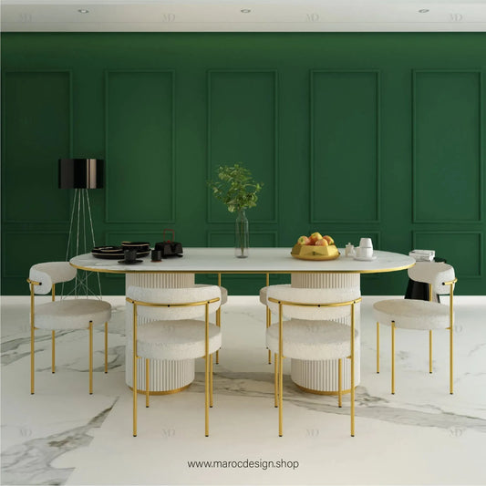 Table à Manger ANGELO 6 Places / Élégance Moderne / Collection PRESTIGIA-Table à Manger-Maroc Design-Maroc Design