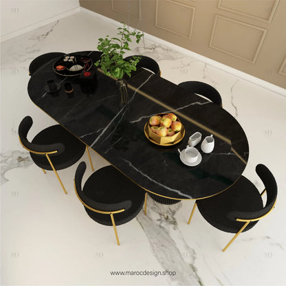 Table à Manger DIABLO 6 Places / Élégance Moderne / Collection PRESTIGIA-Table à Manger-Maroc Design-Maroc Design