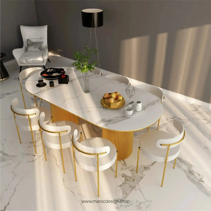 Table à Manger ELYSEE 8 Places / Élégance Moderne / Collection PRESTIGIA-Table à Manger-Maroc Design-Maroc Design