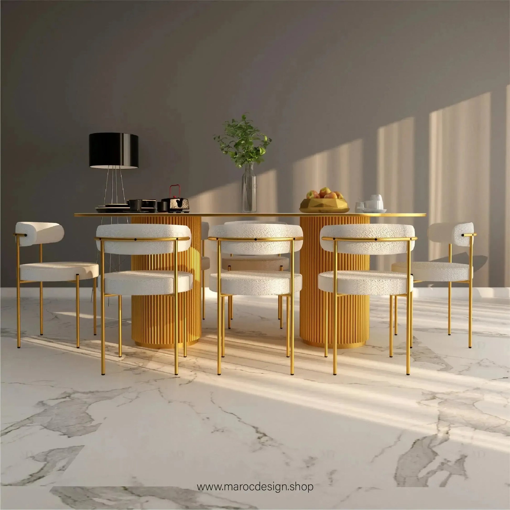 Table à Manger ELYSEE 8 Places / Élégance Moderne / Collection PRESTIGIA-Table à Manger-Maroc Design-Maroc Design