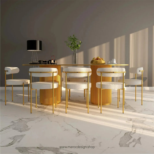 Table à Manger ELYSEE 8 Places / Élégance Moderne / Collection PRESTIGIA-Table à Manger-Maroc Design-Maroc Design