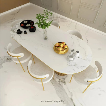 Table à Manger ESTEL 6 Places / Élégance Moderne / Collection PRESTIGIA-Table à Manger-Maroc Design-Maroc Design