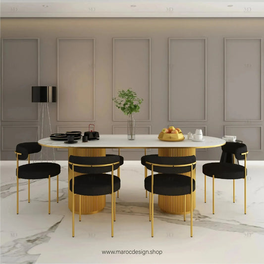 Table à Manger LOUIS 6 Places / Élégance Moderne / Collection PRESTIGIA-Table à Manger-Maroc Design-Maroc Design