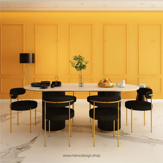 Table à Manger LV 6 Places / Élégance Moderne / Collection PRESTIGIA-Table à Manger-Maroc Design-Maroc Design