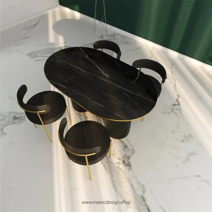 Table à Manger ROLS 4 Places / Élégance Moderne / Collection PRESTIGIA-Table à Manger-Maroc Design-Maroc Design