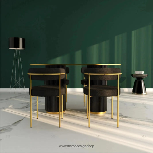 Table à Manger ROLS 4 Places / Élégance Moderne / Collection PRESTIGIA-Table à Manger-Maroc Design-Maroc Design