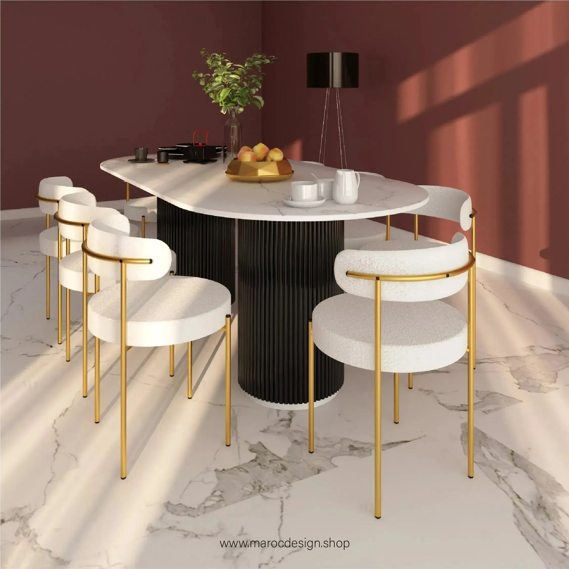 Table à Manger SAPHIR 8 Places / Élégance Moderne / Collection PRESTIGIA-Table à Manger-Maroc Design-Maroc Design