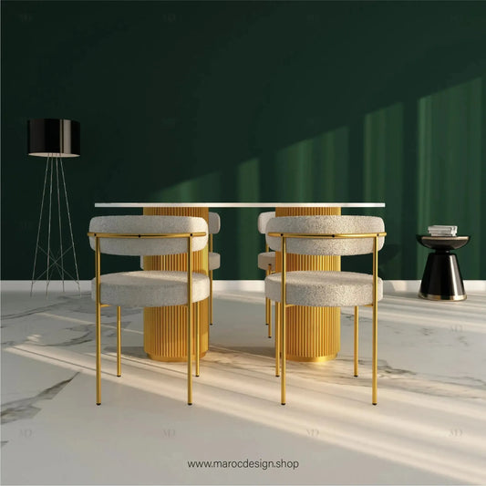 Table à Manger VOGUE 4 Places / Élégance Moderne / Collection PRESTIGIA-Table à Manger-Maroc Design-Maroc Design