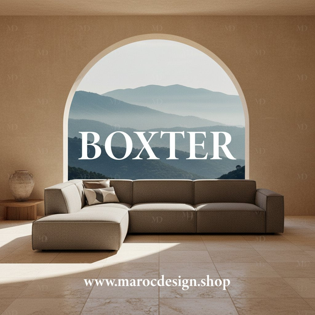 Canape d'angle modulable BOXTER bouclette - Maroc Design