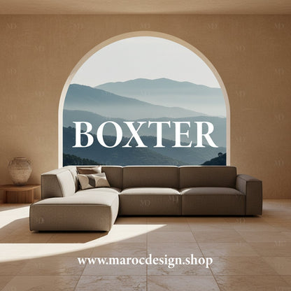 Canape d'angle modulable BOXTER bouclette - Maroc Design