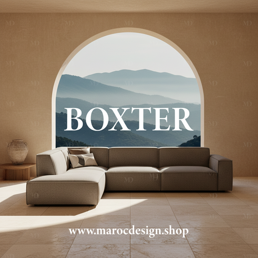 BOXTER Pack Canapé modulable  – Tissu Bouclette , canapé d’angle, Maroc Design