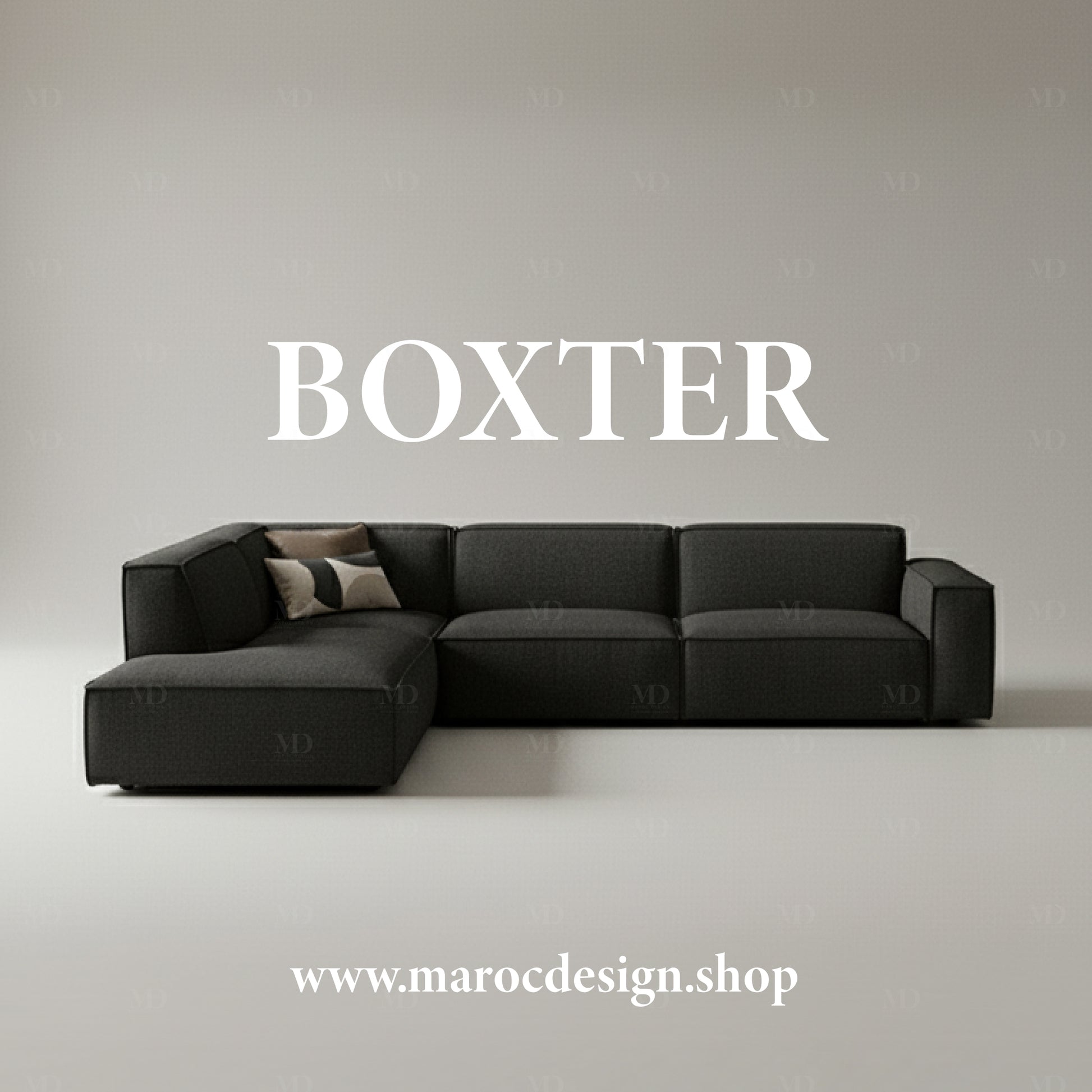 Canapé modulable BOXTER bordeaux – style contemporain et chaleureux, Maroc Design