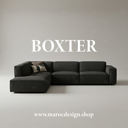 Canapé modulable BOXTER bordeaux – style contemporain et chaleureux, Maroc Design