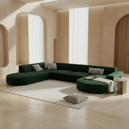 Canapé JODIE 7 places modulaire vert bouteille — Maroc Design