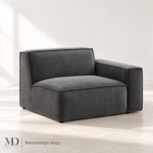 Canapé Module BOXTER Accoudoir Droit — Modulable, Velours & Bouclette, 4 Coloris | Maroc Design