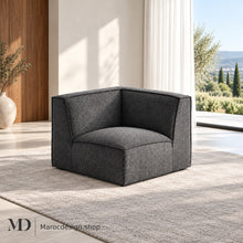 Canapé Module BOXTER d'Angle — Modulable, Velours & Bouclette, 4 Coloris | Maroc Design
