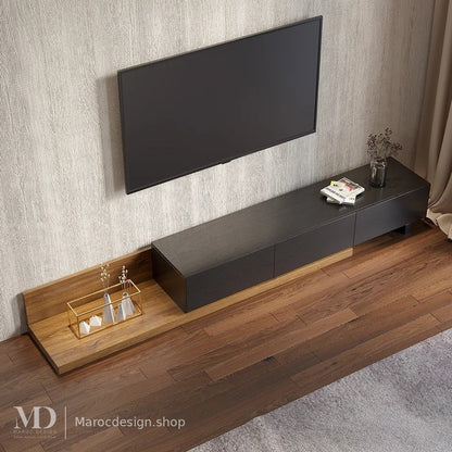 Meuble TV KAYLA blanc avec tiroirs et rangement – Maroc Design