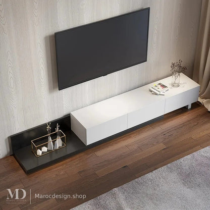 Meuble TV KAYLA blanc design moderne – Maroc Design Casablanca