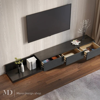 Meuble TV KAYLA blanc module gigogne extensible – Maroc Design