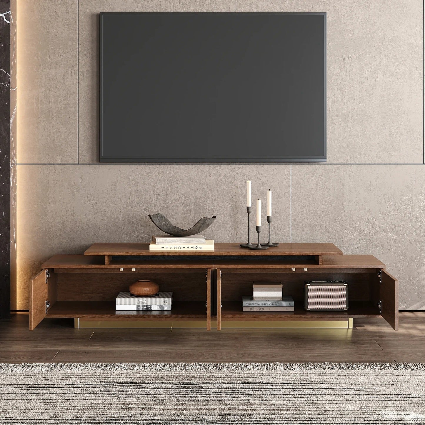 Meuble TV LINEA chêne, grand format salon – Maroc Design