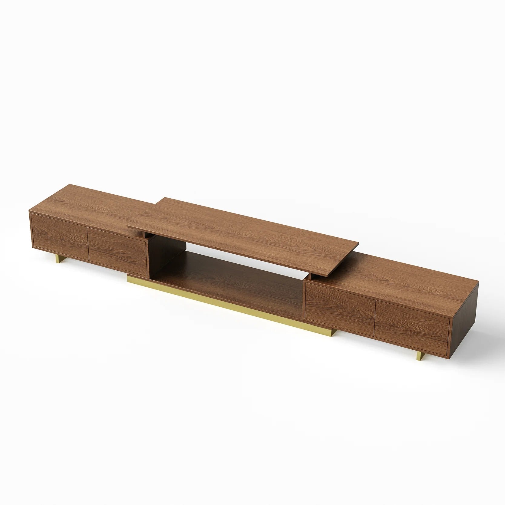 Meuble TV LINEA chêne, détail finition – Maroc Design