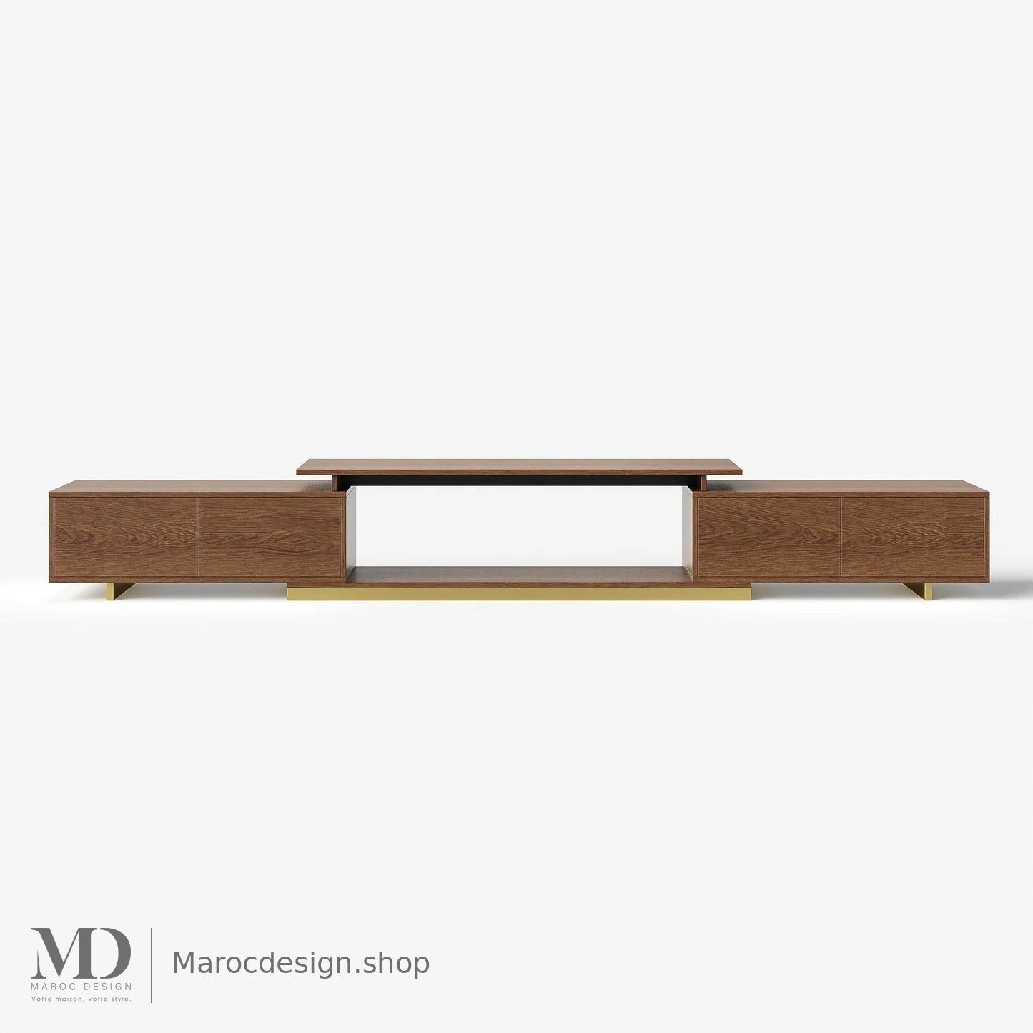 Meuble TV LINEA chêne, design contemporain – Maroc Design