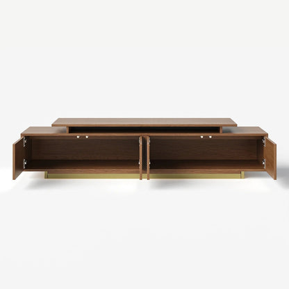 Meuble TV LINEA chêne, détail plateau – Maroc Design