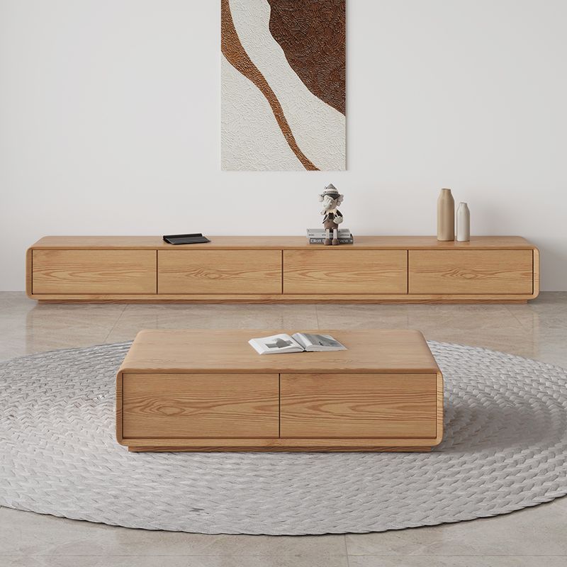 Ensemble NORDI chêne, meuble TV assorti à la table basse – Maroc Design
