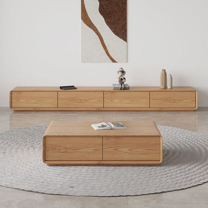 Ensemble NORDI chêne, meuble TV assorti à la table basse – Maroc Design