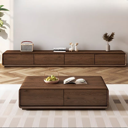 Ensemble meuble TV et table basse NORDI noyer – salon, Maroc Design Casablanca