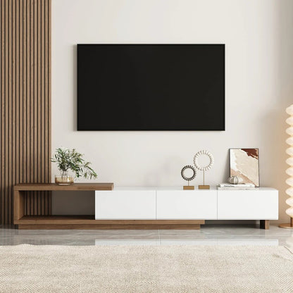 Meuble TV NOVA blanc, lignes épurées – Maroc Design