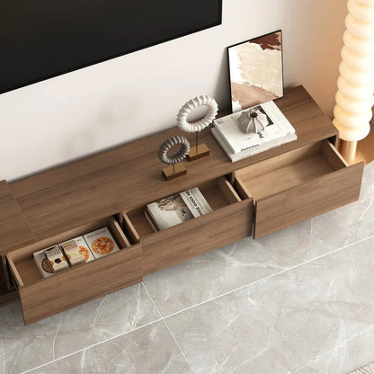 Meuble TV NOVA noyer, lignes épurées – Maroc Design