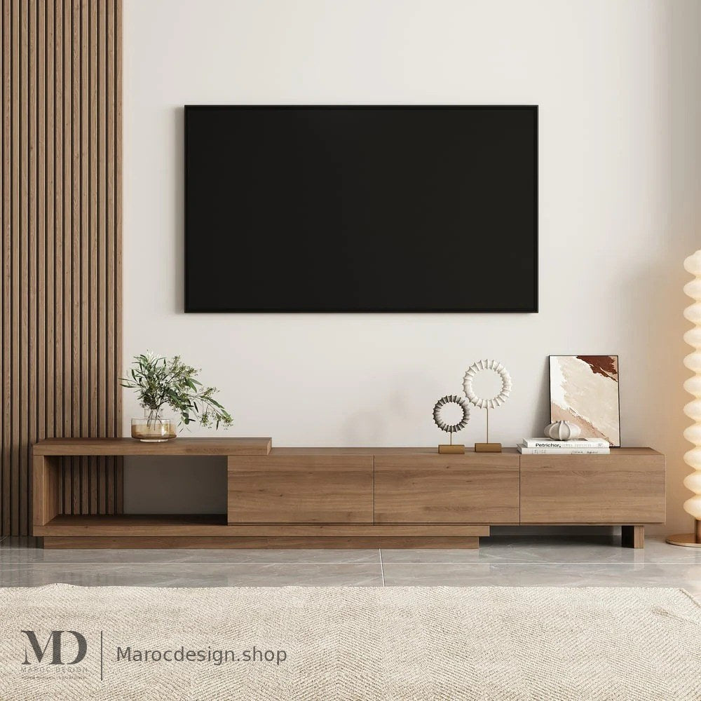 Meuble TV NOVA noyer, ambiance moderne – Maroc Design Casablanca