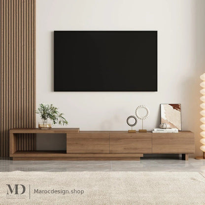 Meuble TV NOVA noyer, ambiance moderne – Maroc Design Casablanca
