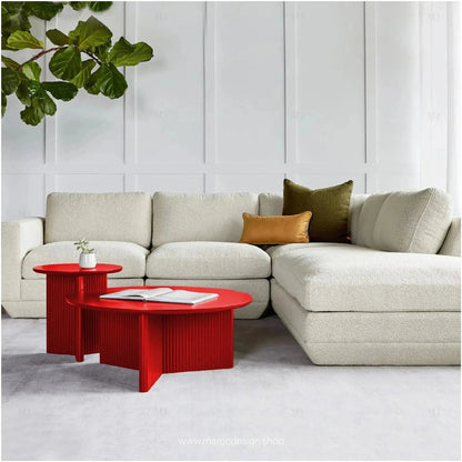 Duo tables basses PILARO sculptees - Maroc Design